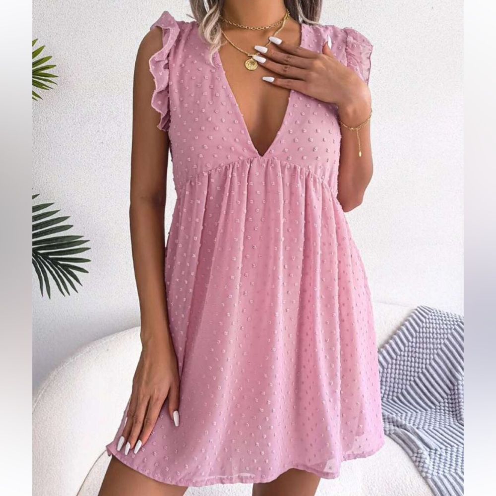 Altar’d State Pink V Neck Dress